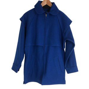 Vintage Woolen Mills Jacket Womens Size Small S Blue Coat Wool Blend Pockets‎